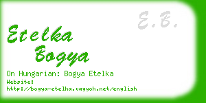 etelka bogya business card